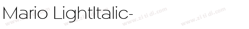 Mario LightItalic字体转换